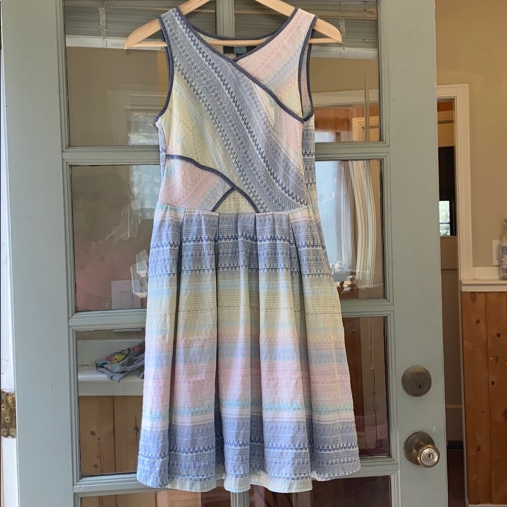 Eva Franco Pastel Tribal Print Dress Size 2